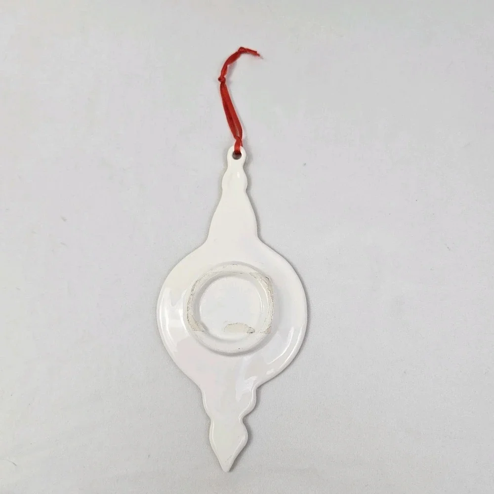 Vintage Christmas Ornament Spoon Rest Wall Decor Ceramic Peace Large Ceramic